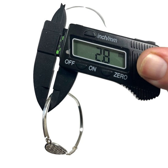 Vtg Signed JWK Mexico 925 Silver Tennis Racket Bracelet 2.8mm Band Hinged 7” - Picture 10 of 15